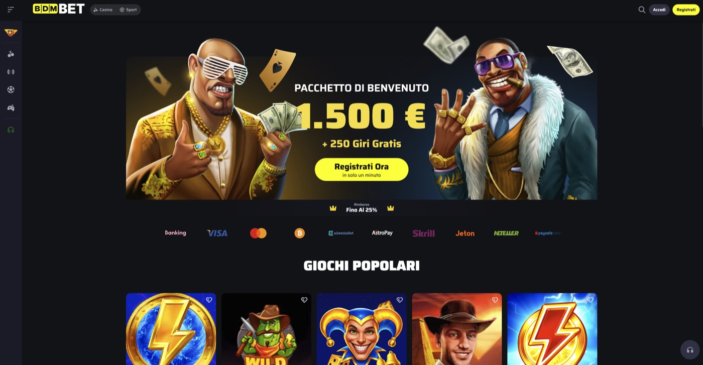 Lobby del casinò BDMBet
